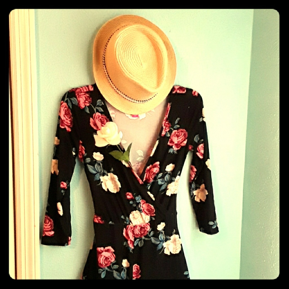 A floral jumpsuit(accessories not included)